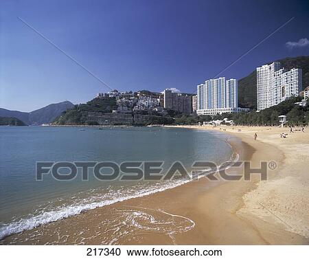 Tide on beach, Repulse Bay, Hong Kong Island, Hong Kong, China View Large Photo Image Stock Image - Tide on beach, Repulse Bay, Hong Kong Island, Hong Kong, China . Fotosearch