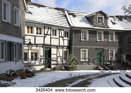 Timbered house, Velbert, North Rhine-Westphalia, Germany, Europe View Large Photo Image Picture - Timbered house, Velbert, North Rhine-Westphalia, Germany, Europe . Fotosearch
