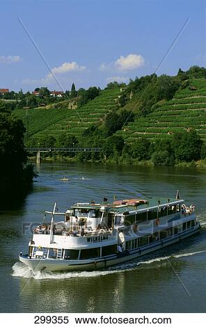 Tour boat in river, Neckar River, Stuttgart, Baden-Wurttemberg, Germany View Large Photo Image Stock Photography - Tour boat in river, Neckar River, Stuttgart, Baden-Wurttemberg, Germany . Fotosearch