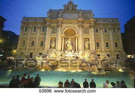 Tourists at fountain, Trevi Fountain, Rome, Italy View Large Photo Image Stock Photo - Tourists at fountain, Trevi Fountain, Rome, Italy . Fotosearch