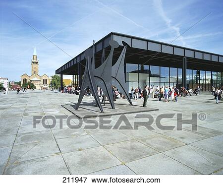 Tourists at museum, Neue Nationalgalerie, Kulturforum, Potsdamer Platz, Berlin, Germany View Large Photo Image Stock Photo - Tourists at museum, Neue Nationalgalerie, Kulturforum, Potsdamer Platz, Berlin, Germany . Fotosearch