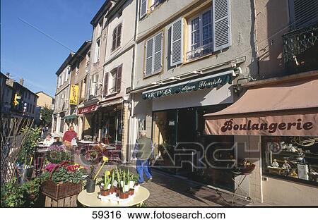 Tourists at outdoor cafe, Cluny, Burgundy, France View Large Photo Image Stock Photograph - Tourists at outdoor cafe, Cluny, Burgundy, France . Fotosearch