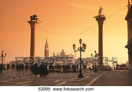 Tourists at public square, Riva Degli Schiavoni, Church of San Giorgio Maggiore, Venice, Italy View Large Photo Image Stock Photography - Tourists at public square, Riva Degli Schiavoni, Church of San Giorgio Maggiore, Venice, Italy . Fotosearch
