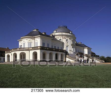 Stock Photography - Tourists at steps of building, Baden-Wurttemberg, Germany . Fotosearch