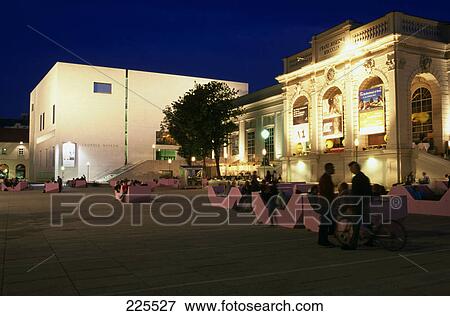 Tourists in front of a museum, Leopold Museum, Vienna, Austria View Large Photo Image Stock Photo - Tourists in front of a museum, Leopold Museum, Vienna, Austria . Fotosearch