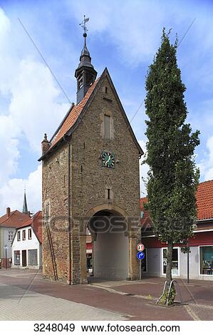 Town gate in Fuerstenau, Germany View Large Photo Image Stock Photo - Town gate in Fuerstenau, Germany . Fotosearch