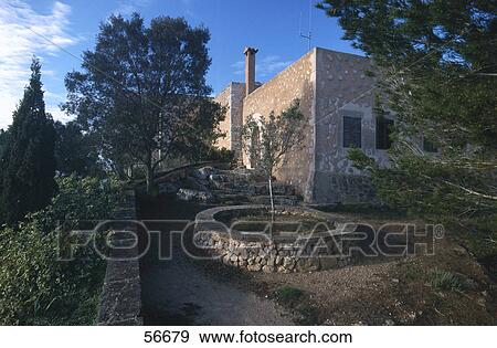 Trees in front of a house View Large Photo Image Stock Photo - Trees in front of a house . Fotosearch