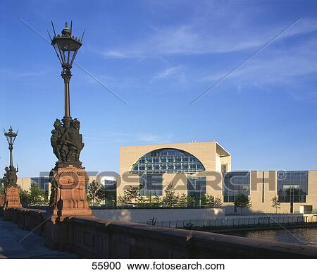 Stock Image - Two lampposts at roadside, Berlin, Germany, Europe . Fotosearch