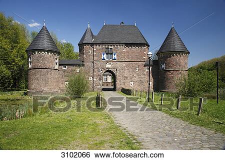 Stock Photograph - Vondern Castle, Oberhausen, North Rhine-Westphalia, Germany . Fotosearch