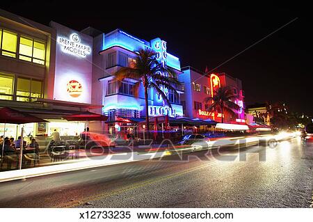 Miami Beach Night A Photo From Florida South Trekearth