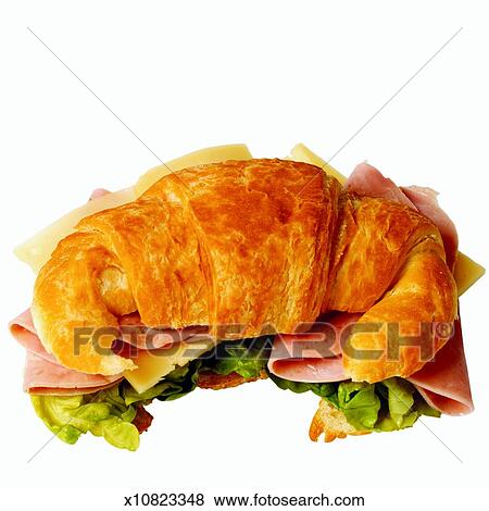 Close Up Of Croissant Sandwich Close Up Of Croissant Sandwich