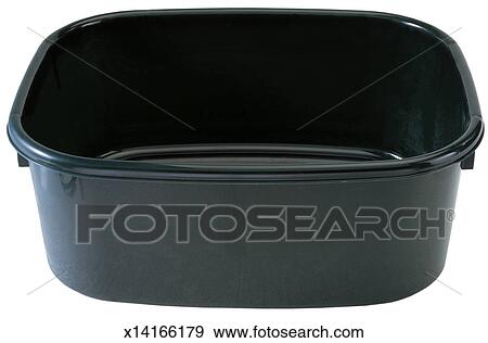 Nahaufnahme Von A Schwarz Plastik Wanne Stock Foto X14166179
