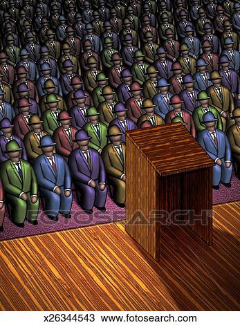 Public Speaking Drawing | x26344543 | Fotosearch