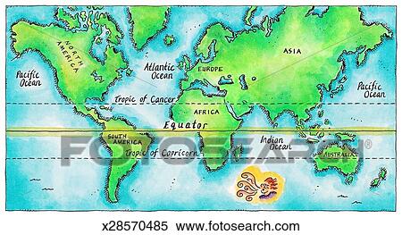 equateur carte du monde