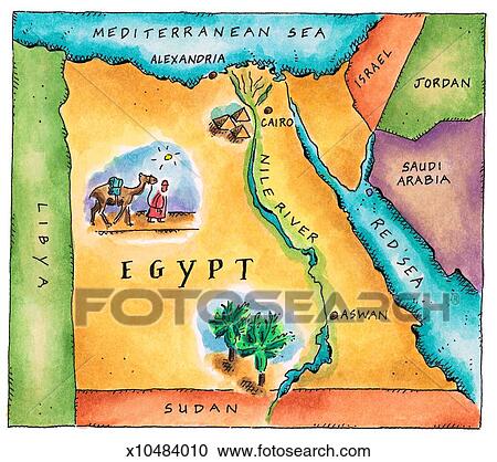 Egypt Map Clipart Illustrations| (50)++ Photos on This Page #EMCI ...