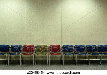 Row Of School Desks In A Classroom Picture X30458454 Fotosearch