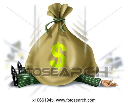 Stock Illustration - Windfall of Money. Fotosearch - Search Clipart, Drawings, Decorative Prints, Illustrations, and Vector EPS Graphics Images