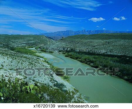 Rio Grande River Big Bend National Park Texas Usa Stock Photo