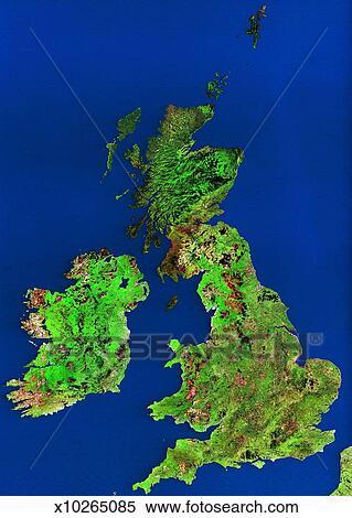 Stock Image of Great Britain, Blue, Geography, GB, Earth, Aerial ...