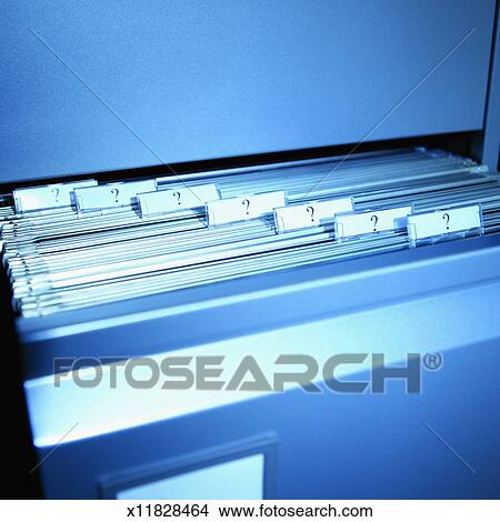 File Dividers In A Filing Cabinet Picture X11828464 Fotosearch
