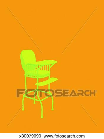 Retro Baby High Chair Clipart X30079090 Fotosearch Retro Baby High Chair Clipart