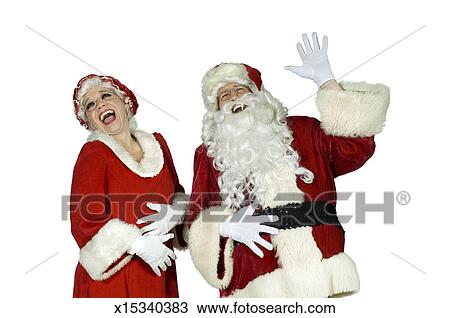 Santa And Mrs Claus Laughing Santa And Mrs Claus Laughing