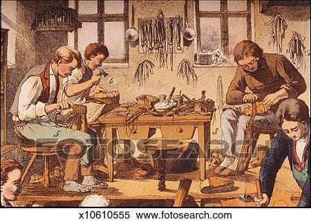 De, schoenmaker, winkel Stock Illustraties | x10610555 ...