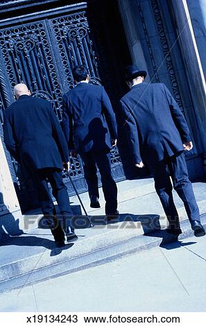 Back View Of Three Men In Suits Stock Image X19134243 Fotosearch