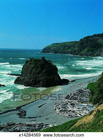 Stock Photograph Of Short Beach Cape Meares National Wildlife Short Beach Cape Meares National Wildlife Reserve Oregon Usa