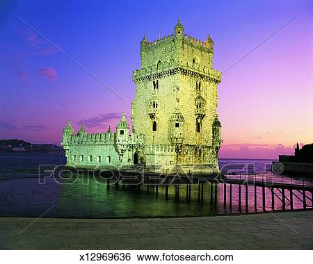 Banco de Imagem - belem, torre, lisboa, portugal. Fotosearch - Busca de Fotografias, Fotografia Poster, Imagens e Fotos Clip Art