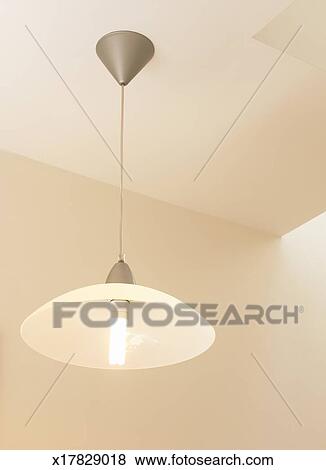 Lamp Hanging From A Ceiling Stock Photo X17829018 Fotosearch