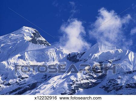 Chaîne De Montagnes Népal Asie Banque De Photographies