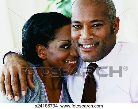 Portrait of a Couple, Man With his Arm Around the Woman Picture ...