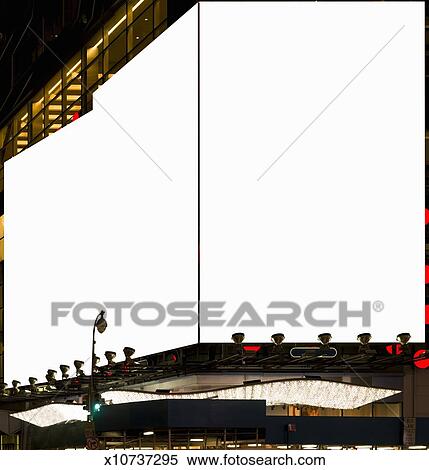 Download USA, New York, blank billboards in Times Square Stock ...