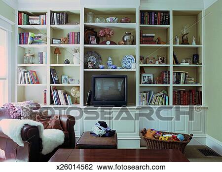 bookshelf living fotosearch