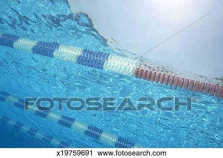 Stock Photography Of Swimming Lane Dividers In Pool Underwater View Stock Photography Of Swimming Lane Dividers In Pool Underwater View