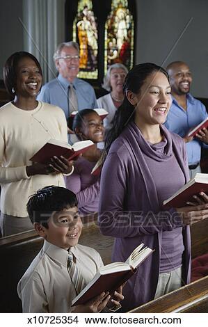 Congregation singing in church Picture | x10725354 | Fotosearch