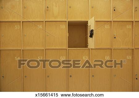 Empty Locker In Locker Room Stock Photography X15661415