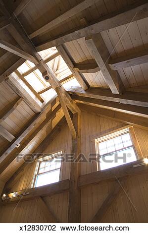 Roof Joist In A Timber Frame House Stock Image
