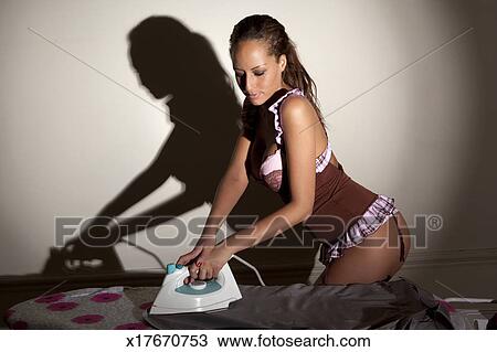 ironing in lingerie Ironing in lingerie