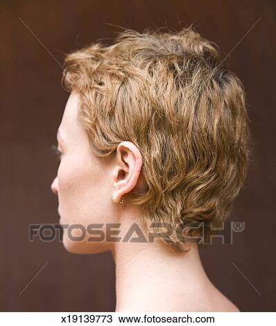 Back Of Woman S Head With Short Hair Stock Image X19139773