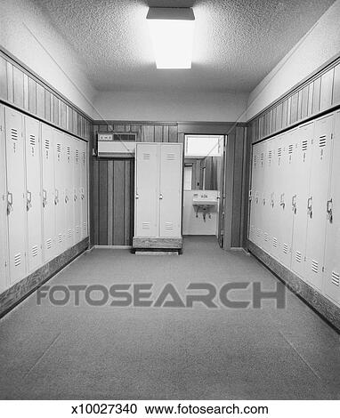 Empty Locker Room Stock Image X10027340 Fotosearch