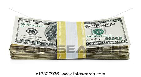A Bundle Of 100 Us Dollar Bills Stock Photograph X13827936