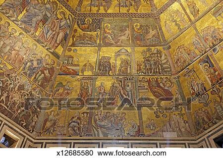 Mosaics In The Baptistry Of Florence Stock Image X12685580