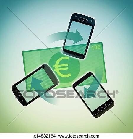 Stock Photo Of Wireless Money Transfer With Mobile Devices X14832164 Stock Photo Wireless Money Transfer With Mobile Devices Fotosearch Search Images