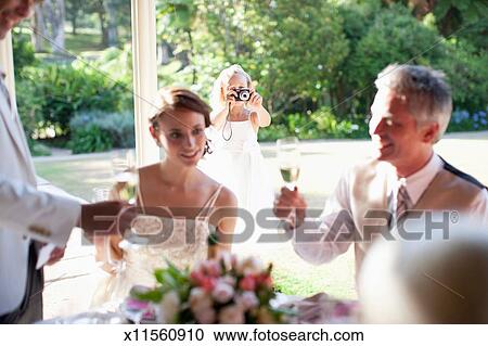 Groom Giving Toast At Wedding Reception Stock Image X11560910