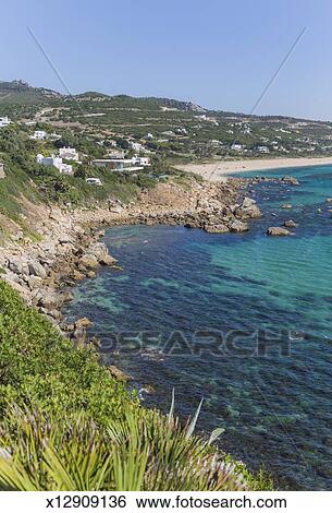 Plage Près Zahara De Los Atunes Espagne Banque De Photographies