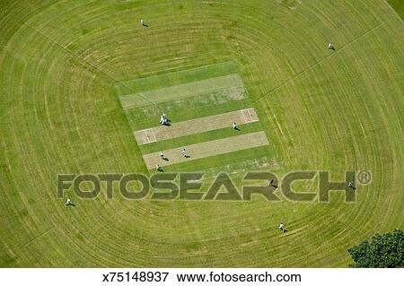 Cricket Pitch And Play Stock Photo X75148937 Fotosearch