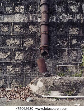 Broken Drain Pipe Stock Image Broken Drain Pipe Stock Image