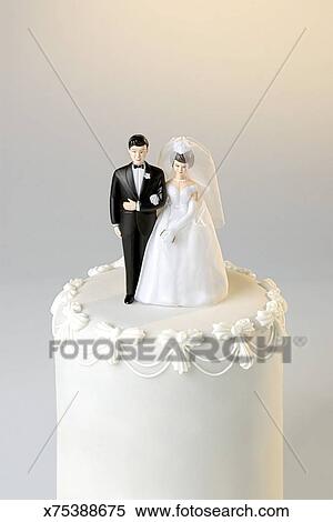 High Angle Looking Down On The Top Of A Wedding Cake With A